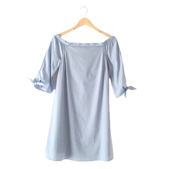 Bobeau Blue Off The Shoulder Dress - Picture 3 of 8